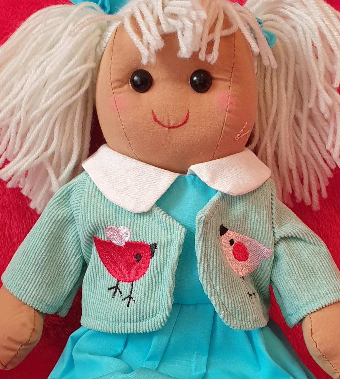 Disabled awareness rag doll, scar