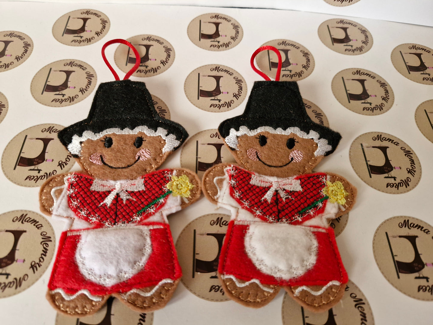 Welsh lady christmas decoration white apron