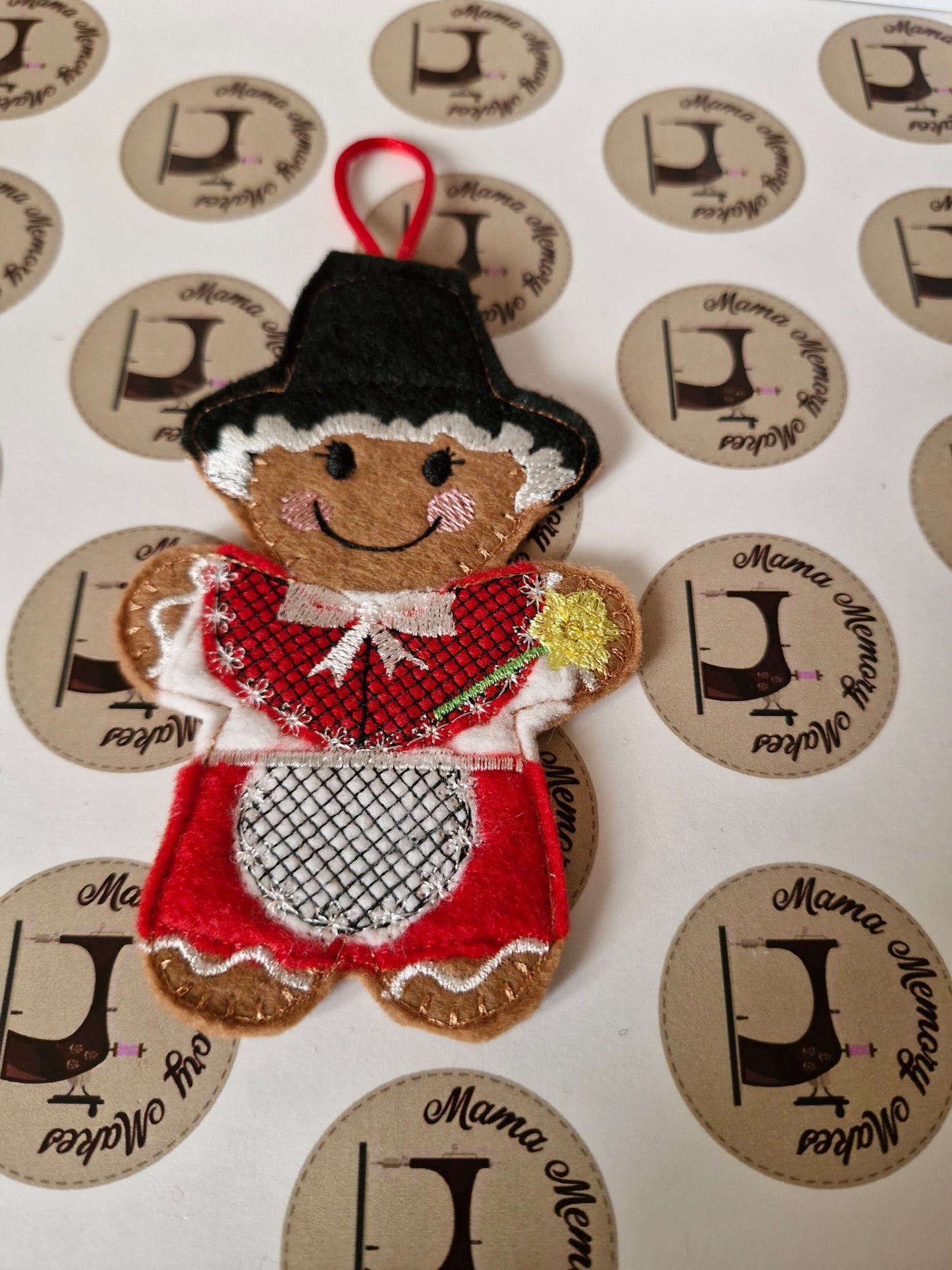 Welsh lady gingerbread hanging decoration