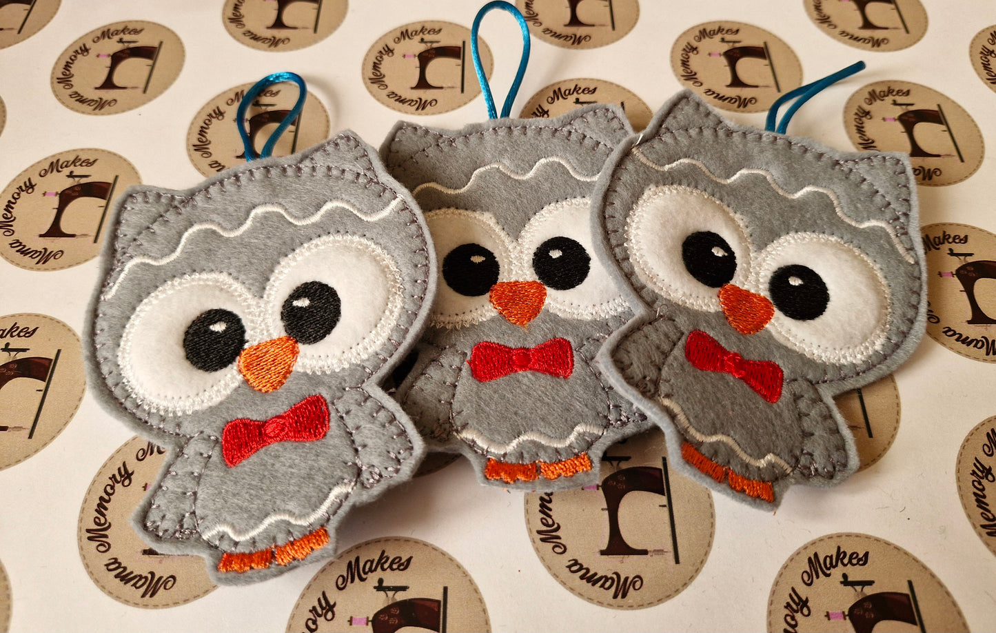 Grey owl hanging decoration