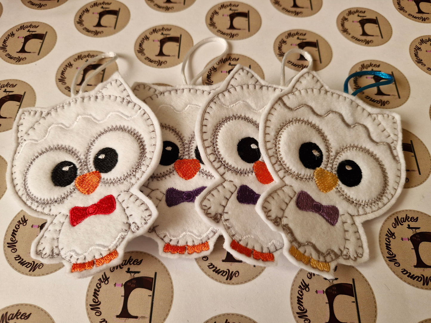 White Snowy Owl hanging decoration