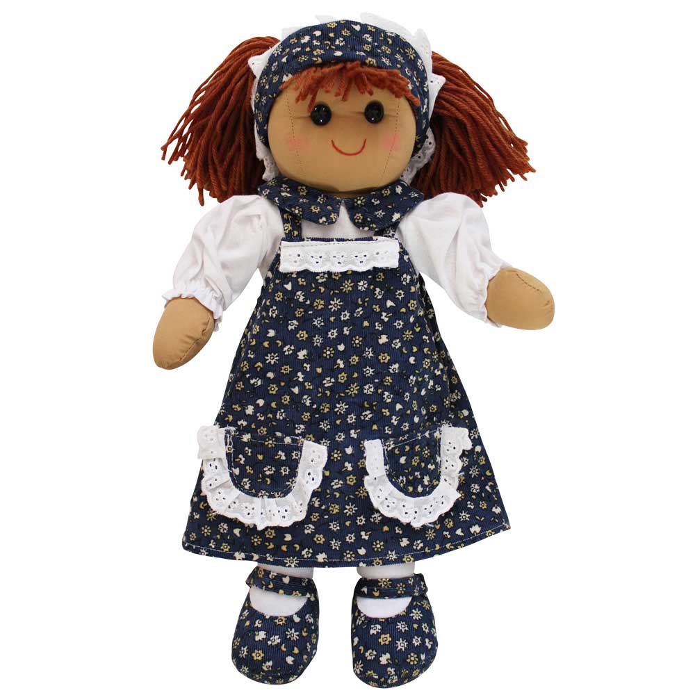 Navy Floral Rag Doll