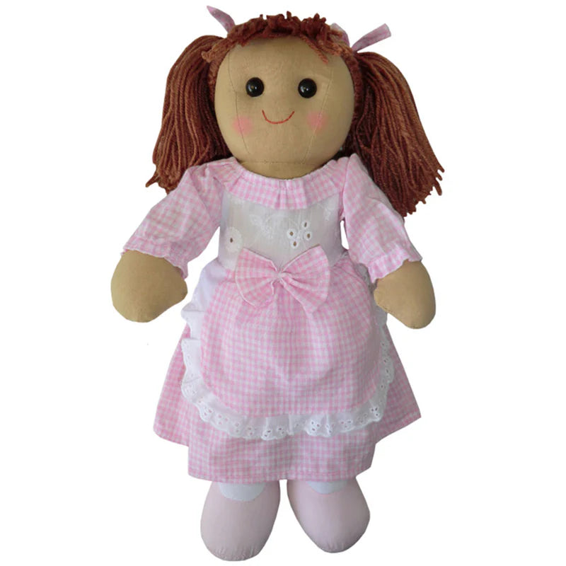 Pink Gingham Dress Rag Doll