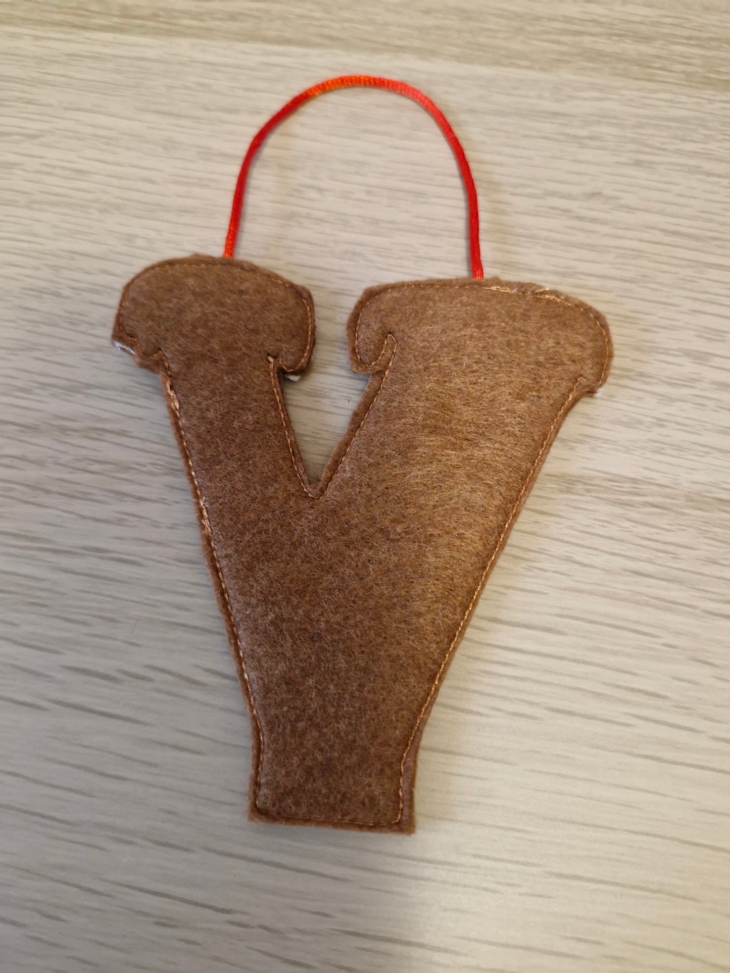 Gingerbread letter V