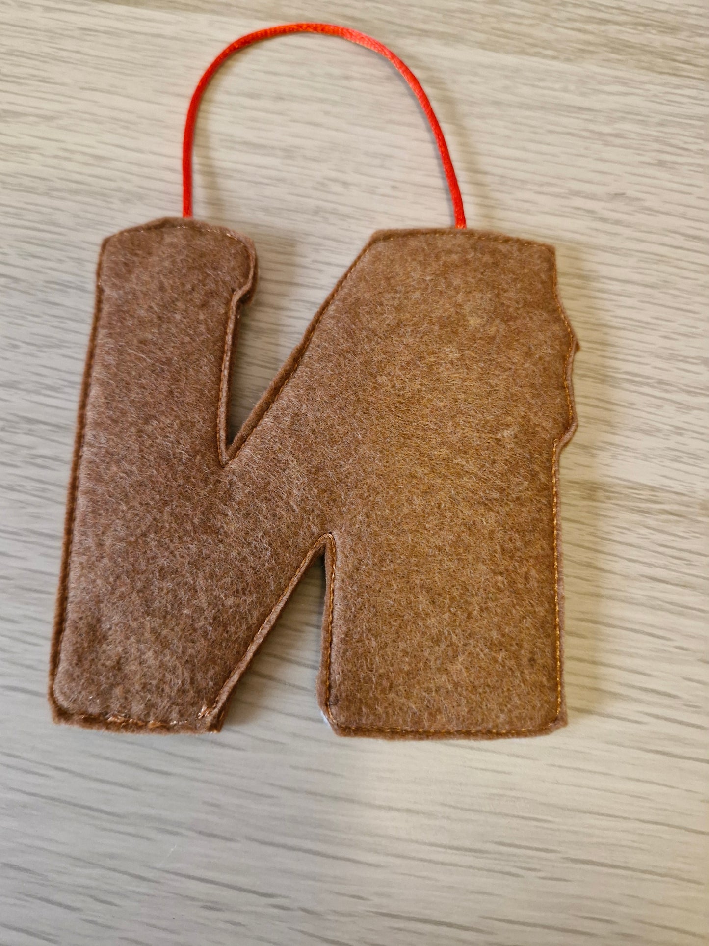 Gingerbread letter N