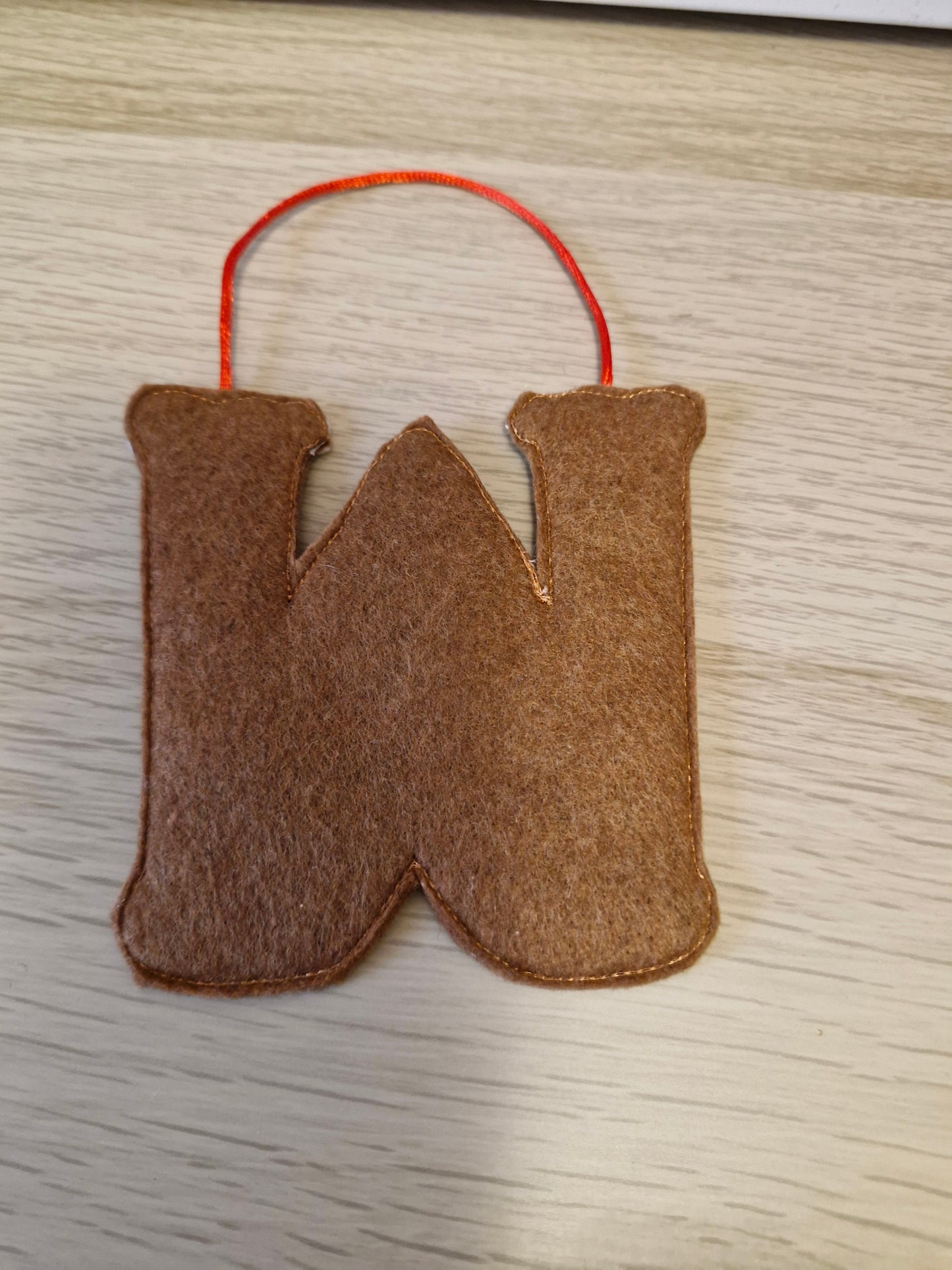 Gingerbread letter W