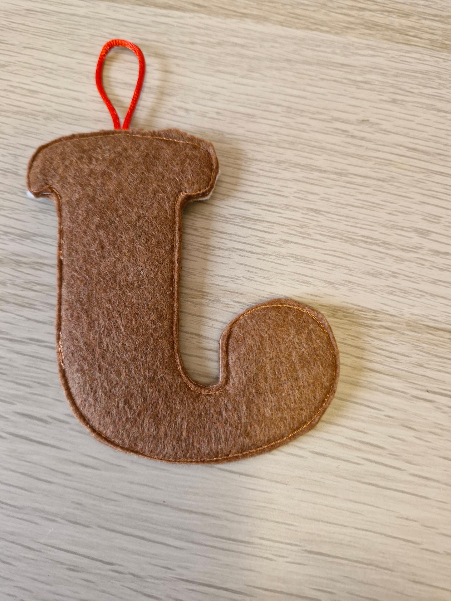 Gingerbread letter J