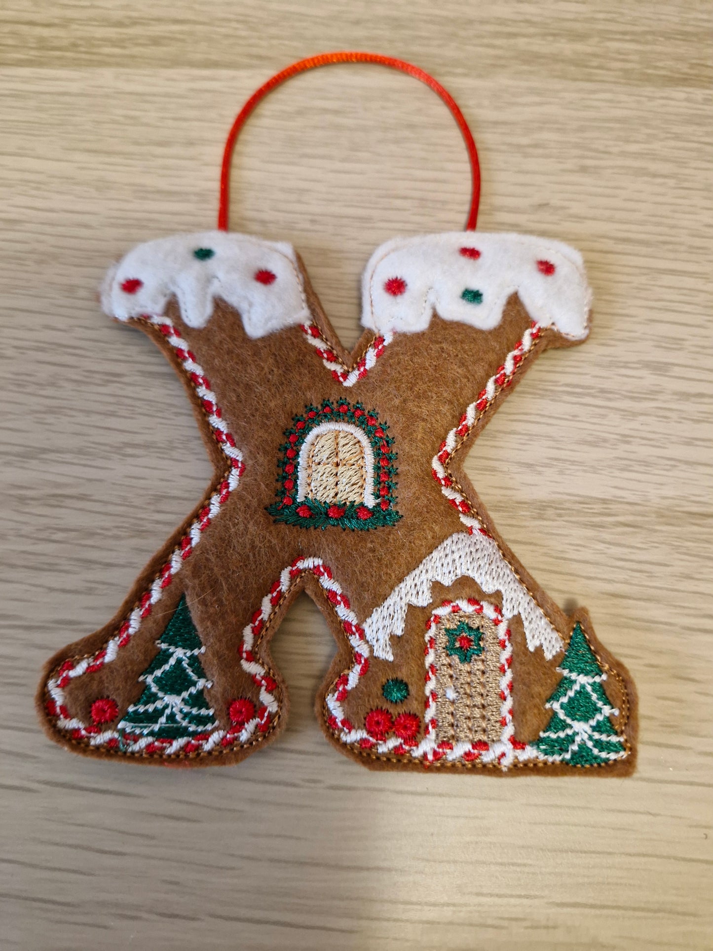 Gingerbread letter X