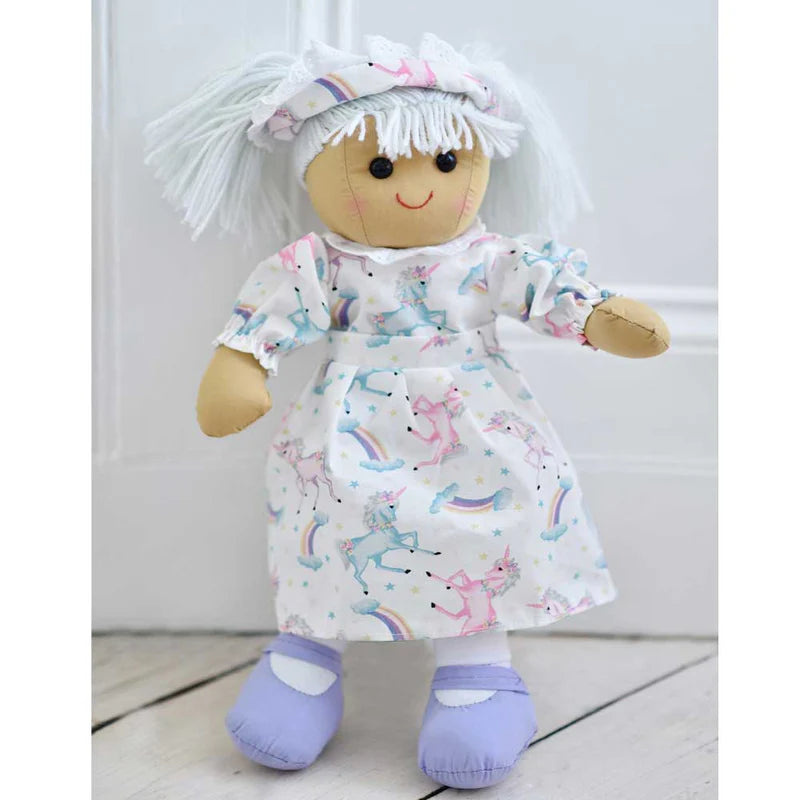 Unicorn and Stars Print Rag Doll