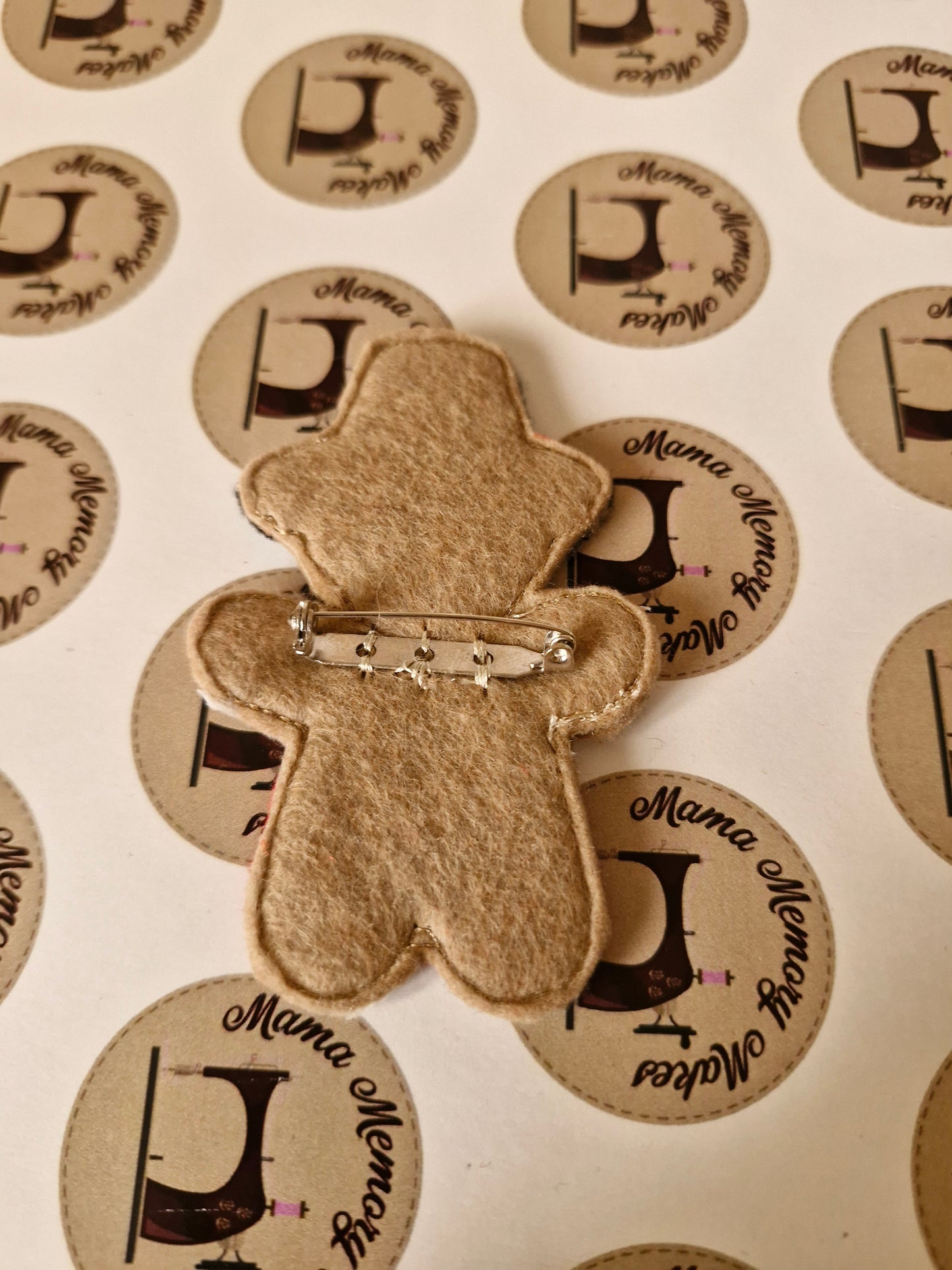 Gingerbread pin badge, welsh lady