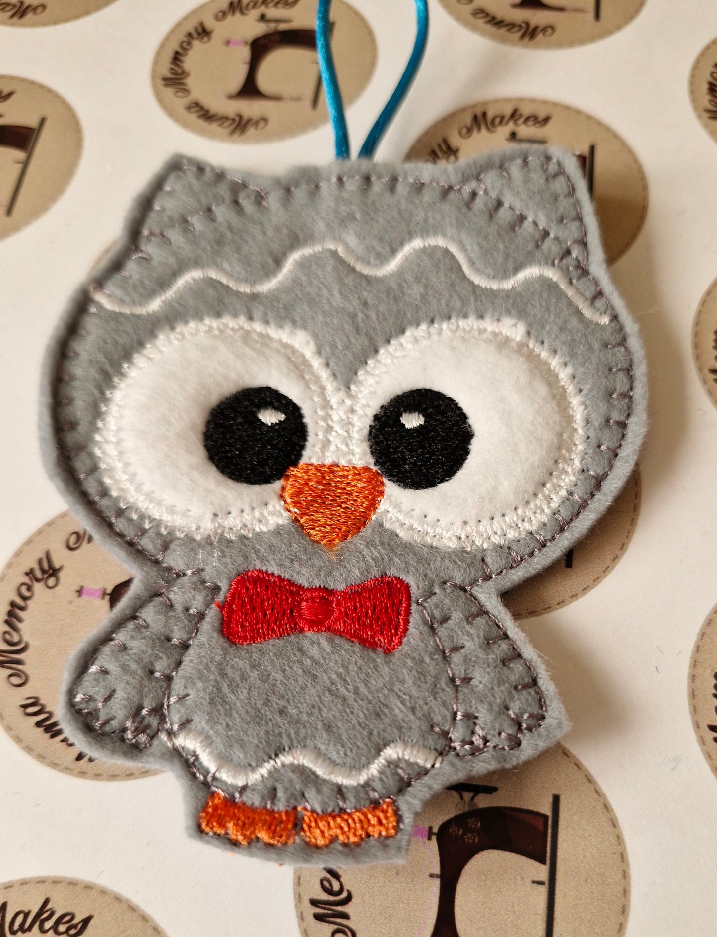 Grey owl hanging decoration