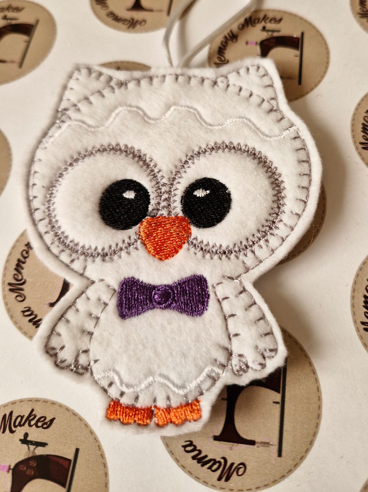 White Snowy Owl hanging decoration
