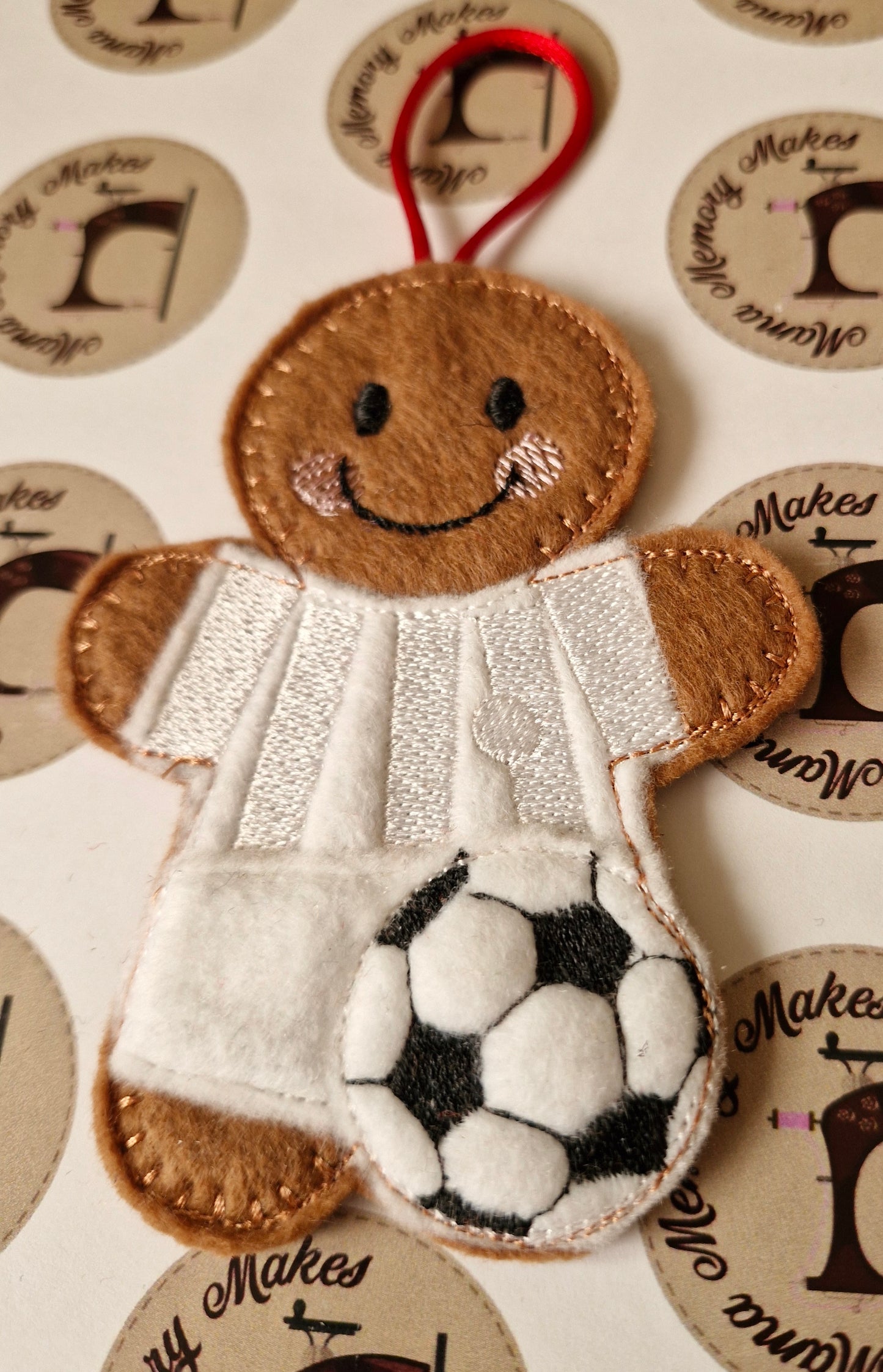 Football gingerbread hanging decoration