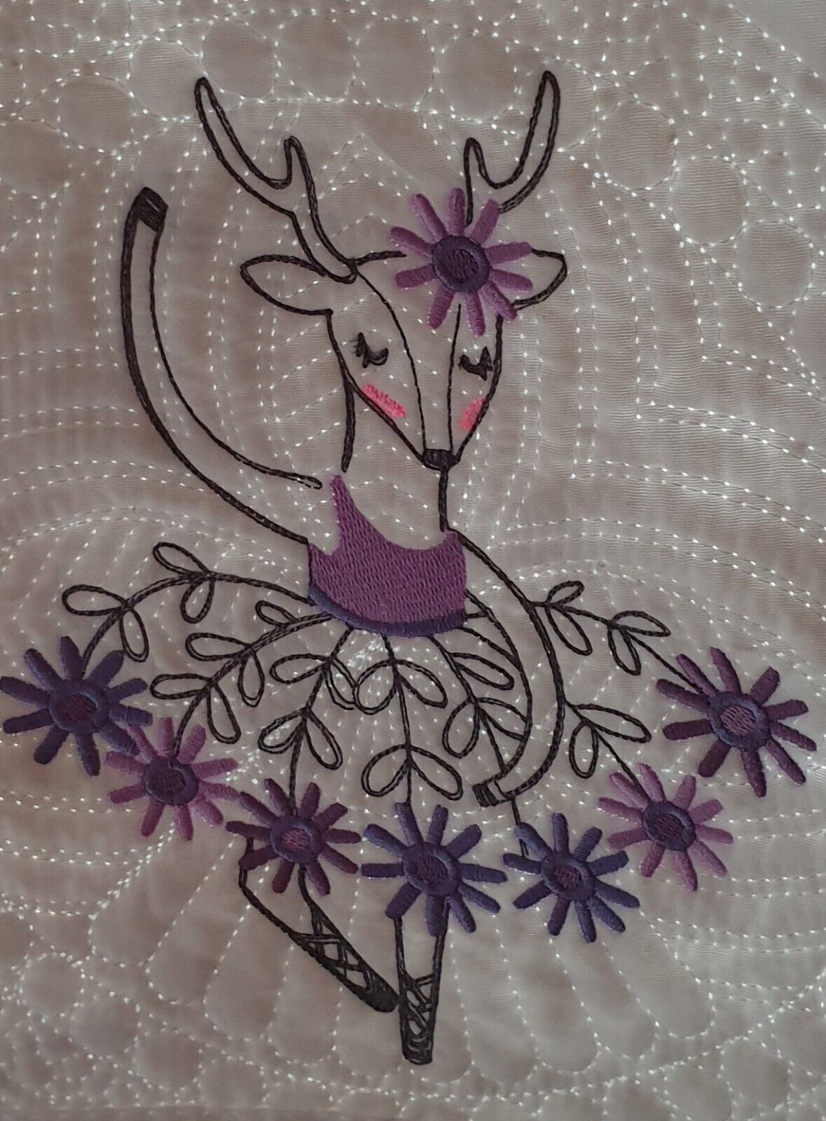 heirloom embroidered small quilt, baby shower, new baby