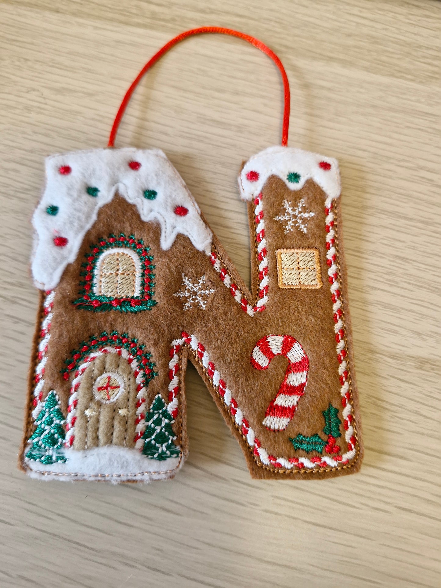 Gingerbread letter N