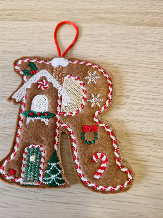 Gingerbread letter R