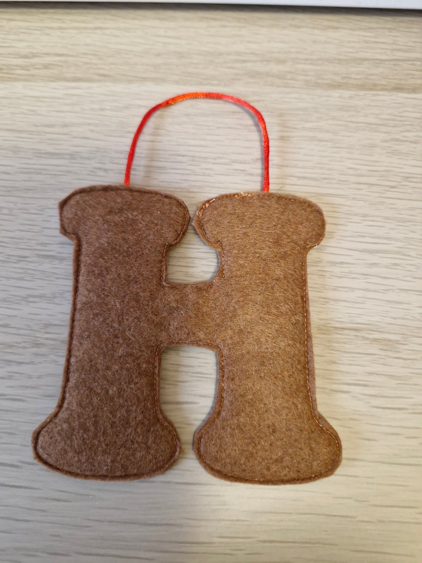 Gingerbread letter H