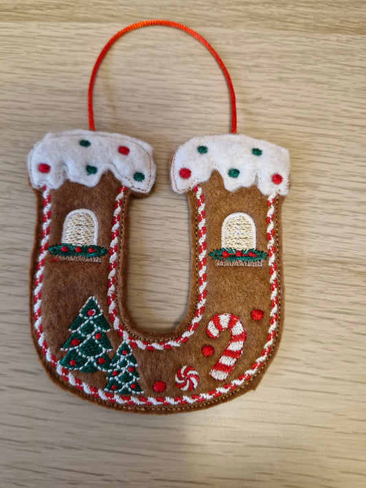 Gingerbread letter U