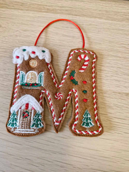 Gingerbread letter M