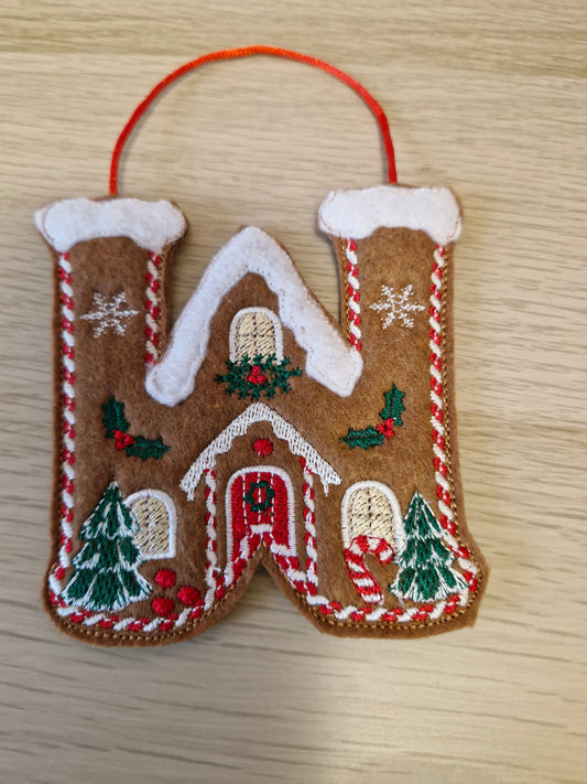 Gingerbread letter W