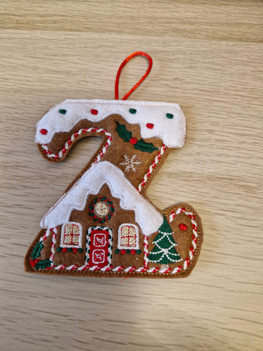 Gingerbread letter Z