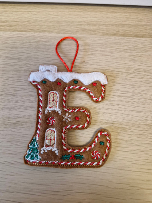 Gingerbread letter E
