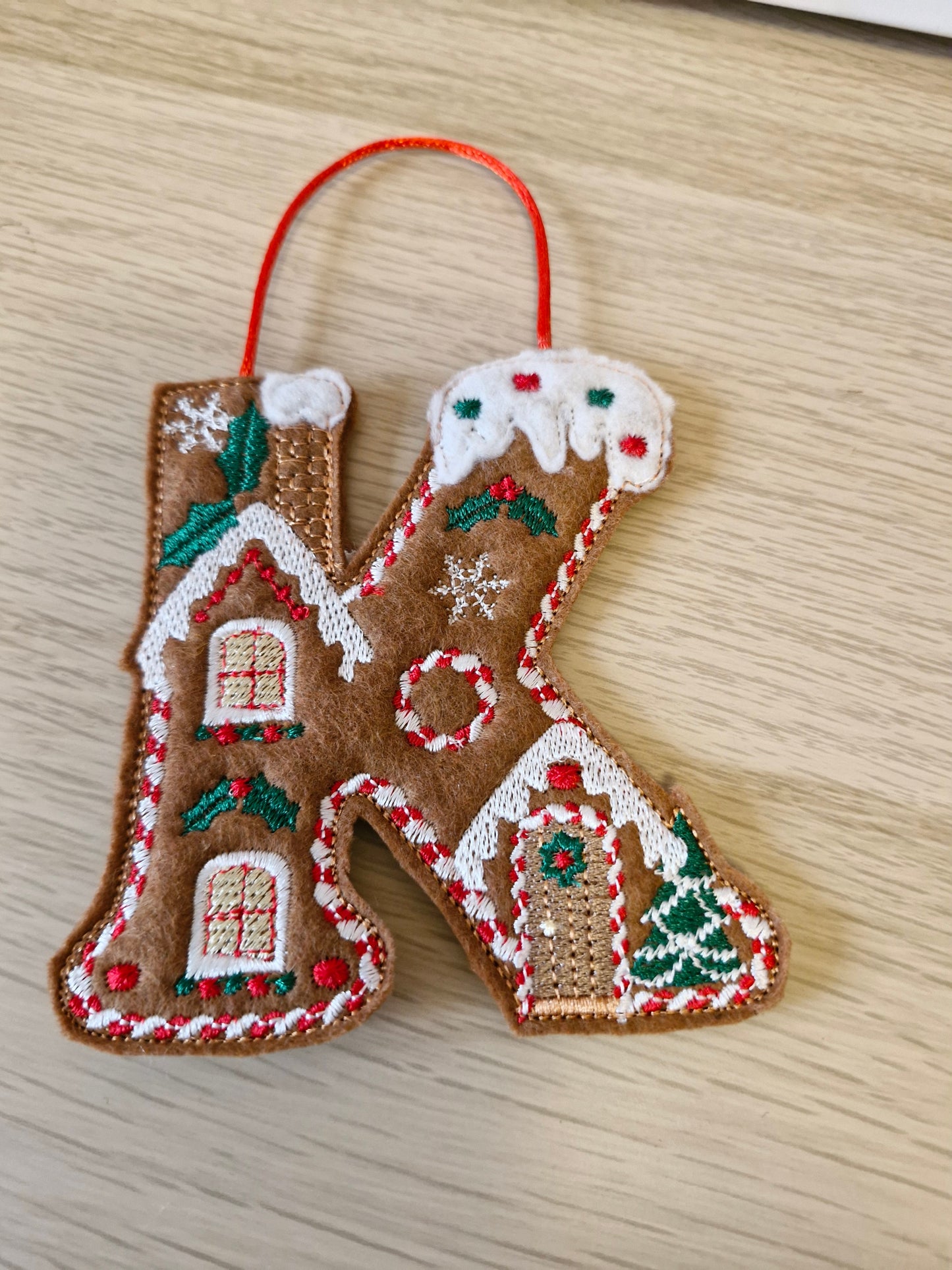 Gingerbread letter K