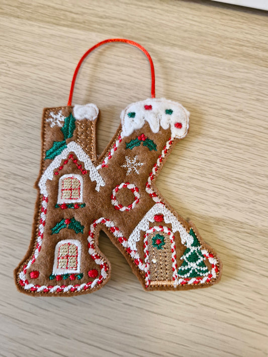Gingerbread letter K