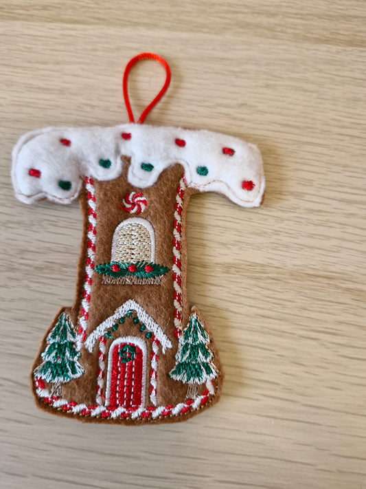Gingerbread letter T