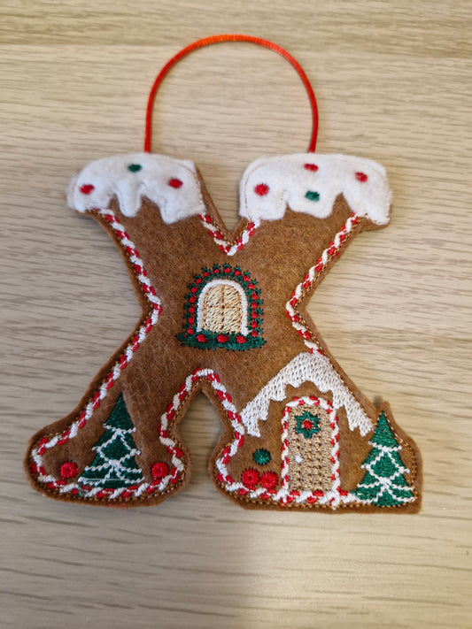 Gingerbread letter X