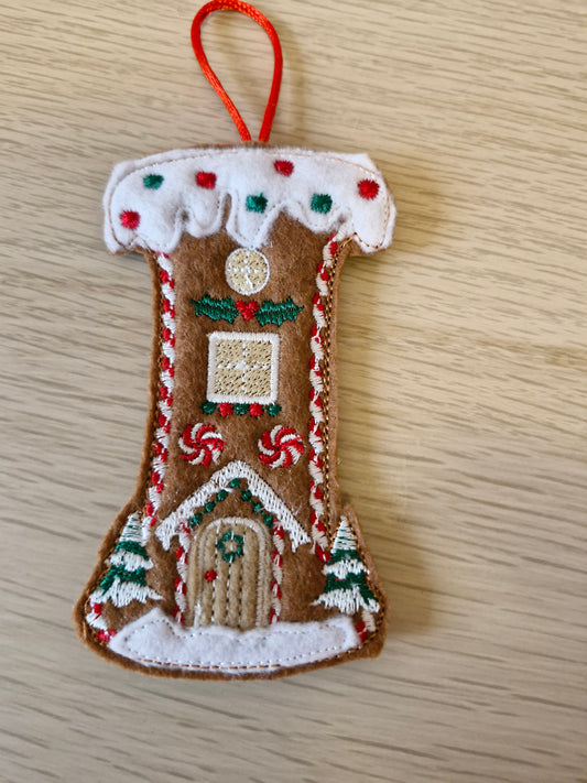 Gingerbread letter I